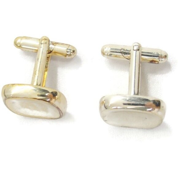 Silver Plated Cufflinks Square Shirt Accessories Wedding Vintage - Picture 3 of 7